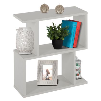 SIDE TABLE HM8956.13 WITH STORAGE SPACES AMABELLA MELAMINE WHITE 45x17x52Hcm.