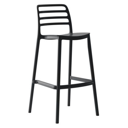 BAR STOOL POLYPROPYLENE SNOD HM6099.02 BLACK 37,2x50x101,5Hcm.