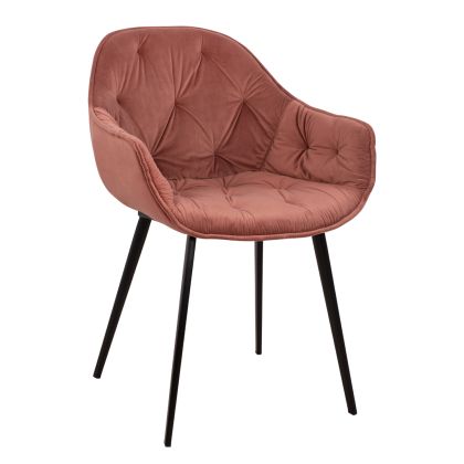 VELVET ARMCHAIR DUSTY PINK HM8489.02 58Χ63Χ84Υ cm.