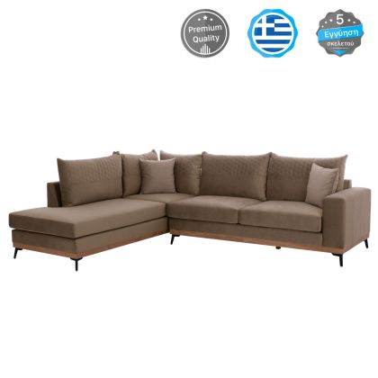 HM3253.03L MESINA corner sofa, beige, high leg, 2pcs, left corner