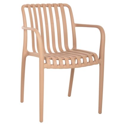 POLYPROPYLENE ARMCHAIR TIPPY HM5940.03 CAPPUCCINO 55x55x81Hcm.