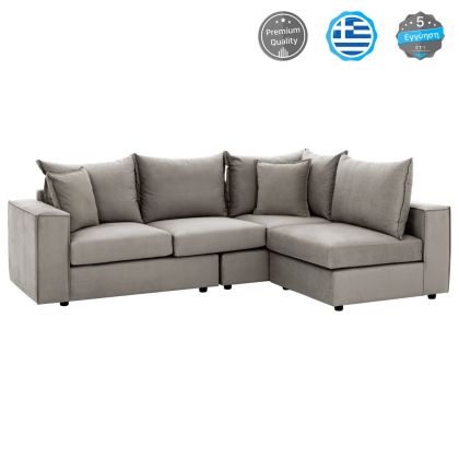 CORNER SOFA MONZA HM3256.11 INTERCHANGEABLE- BEIGE 265x195x98Hcm.