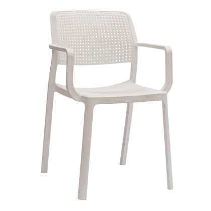 ARMCHAIR OUTDOOR COMFEE HM6102.01 POLYPROPYLENE IN WHITE 54x57x83H cm.