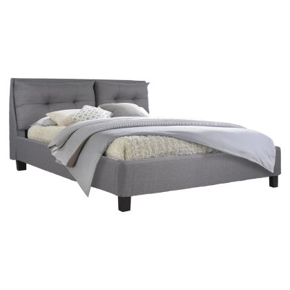 Bed Billie with fabric in grey color HM551.05 160x200 cm