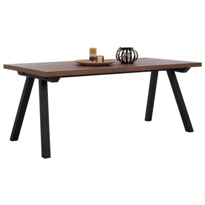 DINING TABLE ARTI HM9305.02 MDF TOP WALNUT VENEER METAL LEGS 180X90X75H