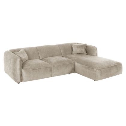 CORNER SOFA (RIGHT) TREAT HM3277.01R BEIGE FABRIC 270x163x74Hcm.