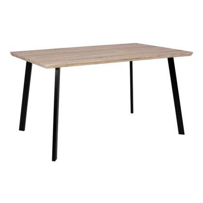 Dining Table 140x80 sonama with black legs HM8374