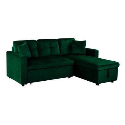 Ъглов диван Wayne 224x147x85 HM3028.13 Cypress Green Velvet