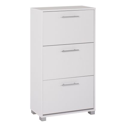 SHOE CABINET HM2221.05 3 LEVELS MELAMINE IN WHITE 62Χ24Χ110Hcm.