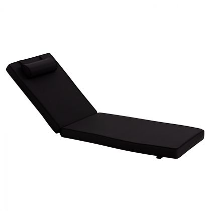 PILLOW HM11300.05 FOR SUNBED IN BLACK TEXTILENE 196(114+82)X60X8cm