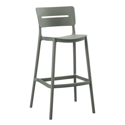 BAR STOOL POLYPROPYLENE SNOD2 HM6100.05 OLIVE GREEN 37,2x50x101,5Hcm.