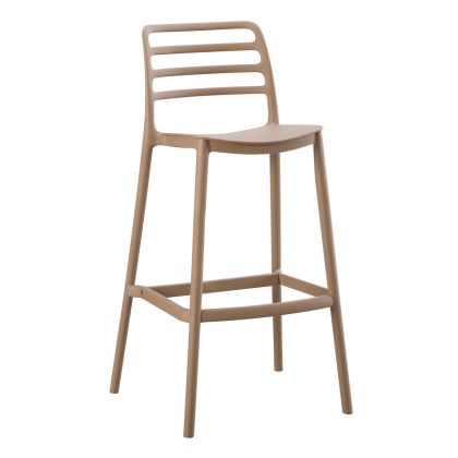 BAR STOOL POLYPROPYLENE SNOD HM6099.04 CAPPUCCINO 37,2x50x101,5Hcm.