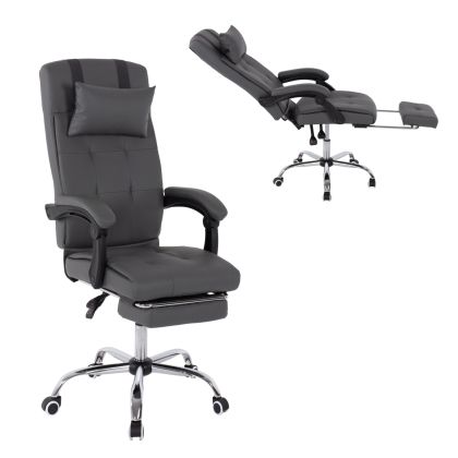 EXECUTIVE OFFICE CHAIR HM1057.20 GREY WITH FOLDING FOOTREST 58x71x128Hcm.