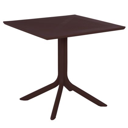 OUTDOOR POLYPROPYLENE SQUARE TABLE LUNAR HM5930.13 BROWN 80x80x75Hcm.