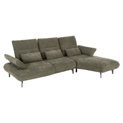 CORNER (RIGHT) SOFA-BED CONVERT HM3268.04R CYPRESS GREEN FABRIC 283x188x100Hcm.