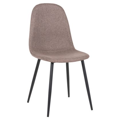 ТРАПЕЗЕН СТОЛ LEONARDO HM00100.28 ТЪМНО БЕЖОВ ПЛАТ И ЧЕРНИ МЕТАЛНИ КРАКА 42x49,5x89Hcm.