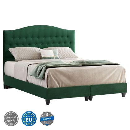 HM638.13 BED MALENA, CYPRESS GREEN VELVET, 150x200