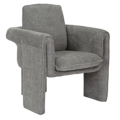 ARMCHAIR CRUSHER HM9681.01 GREY BOUCLE FABRIC-METAL FRAME 82x78x87Hcm.