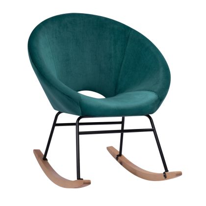 Rocker velvet armchair Paulina HM8399.03 cypress green 76x86x76cm