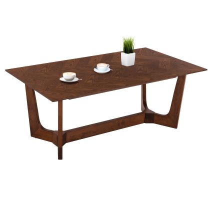 COFFEE TABLE RIMER HM9743 MDF WITH SPECIAL ASH VENEER IN WALNUT COLOR 120X60x45H cm.