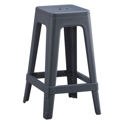 POLYPROPYLENE STOOL SQUARE ZEB HM6128.03 GREY 35x35x65Hcm.