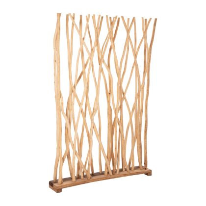 ROOM DIVIDER HM9521 SOLID TEAK BRANCHES IN NATURAL COLOR 120Χ20Χ180Hcm.