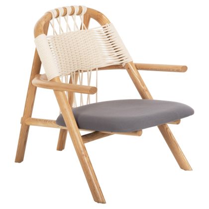 LEISURE CHAIR CRAFT HM9413.01 MADE OF ASH WOOD AND ROPE NATURAL