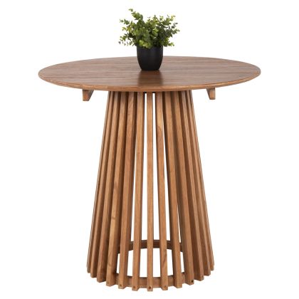 DINING TABLE ROUND FRANTZ HM9832.11 SOLID MINDI WOOD IN NATURAL COLOR Φ80X75Hcm