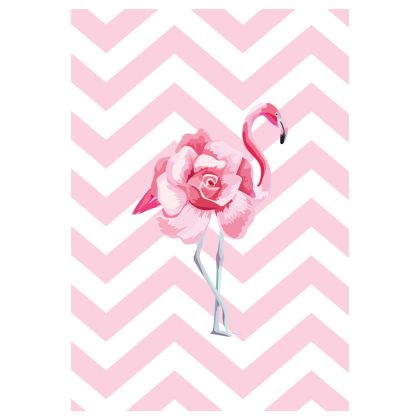 SERIES KIDDER HM7678.12 80Χ150cm, pink flamingo carpet, fringes