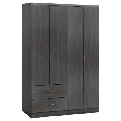 Wardrobe 4 Door with 2 Drawers HM339.01 Zebrano 120x42,5x180,5