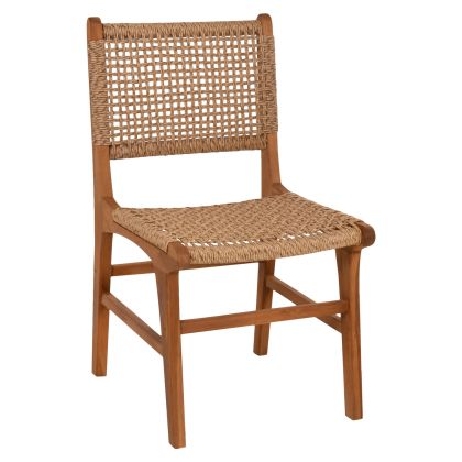 DINING CHAIR NESHA HM9386.11 TEAK WOOD AND VIRO ROPE 50x56x85Hcm.