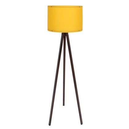 FLOOR LAMP IN WALNUT AND YELLOW HM7272.02 Φ38x145cm.