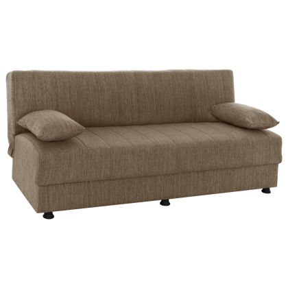 Hm3239.02 ANDRI three-seater sofa-bed, brown fabric