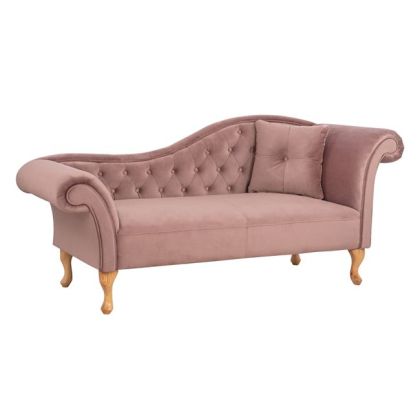 RECLINER DUSTY PINK VELVET HM3008.05 RIGHT ARM 187x61x82cm