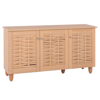 SHOE CABINET IGGY 3-DOOR HM2211.09 MELAMINE IN OAK COLOR 114Χ34Χ63Hcm.