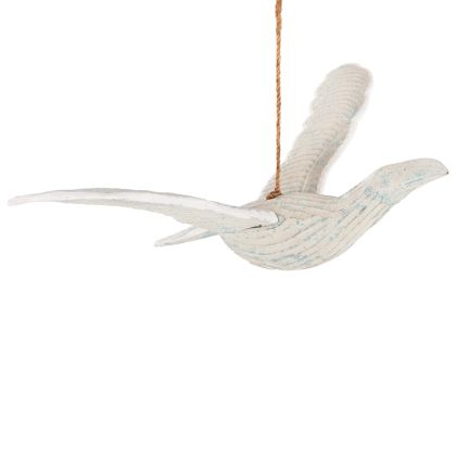 PENDANT DECORATION SEAGULL HM4302 ALBASIA WOOD IN BLUEWASH 93x62x12-100H cm.m.