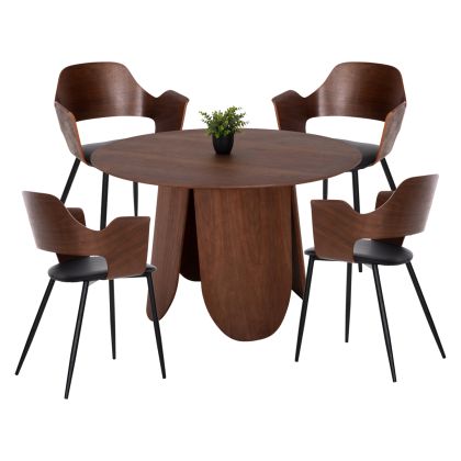 DINING SET 5PCS HM11962 TABLE DENTY & 4 CHAIRS VELP