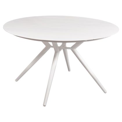 OUTDOOR TABLE ROUND HIGER HM6061.01 WHITE ALUMINUM Φ126Χ73Hcm.