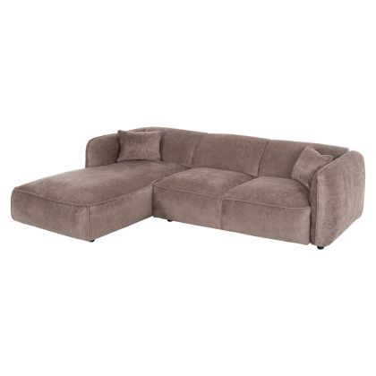 CORNER SOFA (LEFT) TREAT HM3277.02L DARK BEIGE FABRIC 270x163x74Hcm.