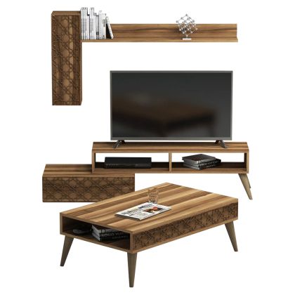 LIVING ROOM COMPOSITION HM11850.01 2PCS MELAMINE IN WALNUT