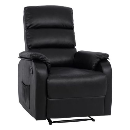 HM8316.01 Armchair Relax, recline and massage, Black PU 78x97x97 cm