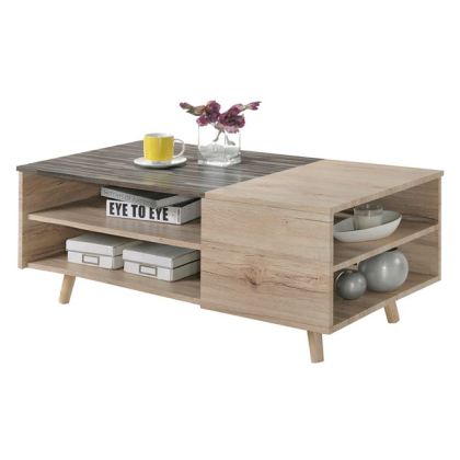 Coffee Table HM8104 Jova sonama-grey color 110Χ55Χ45