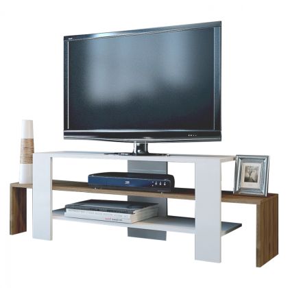 MELAMINE TV FURNITURE HM103.01 WHITE WALNUT 120x29,5x40Y cm.