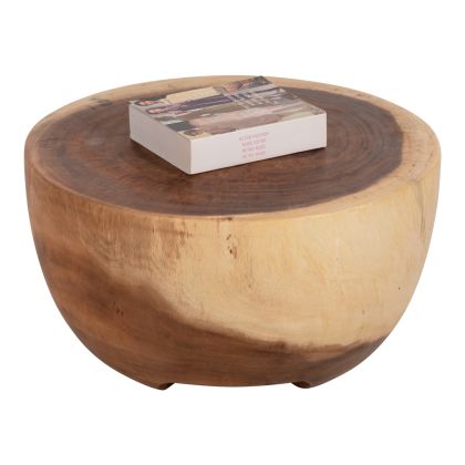 SIDE TABLE POMPU HM9794 SOLID SUAR WOOD Φ58x33,5Hcm.