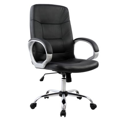 Manager's office chair HM1024.01 with chromed base 64x55x120 cm.