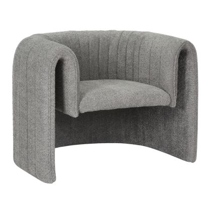 ARMCHAIR RIKER HM9682.01 METAL FRAME-GREY BOUCLE FABRIC 92x74x69Hcm.