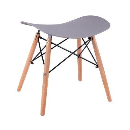 Stool with wooden legs Tonia HM0109.10 grey