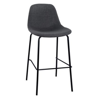 HM9298.10 Бар стол, сив плат, метални крака, 47x51x96