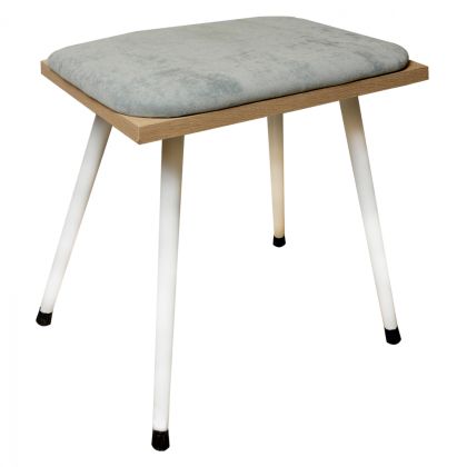 STOOL WITH PILLOW HM9209 SONAMA WHITE 40x30x40Y cm.