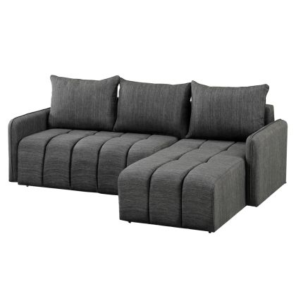 CORNER SOFA-BED PROTON HM3272.03 ANTHRACITE FABRIC 225x94x70Hcm.